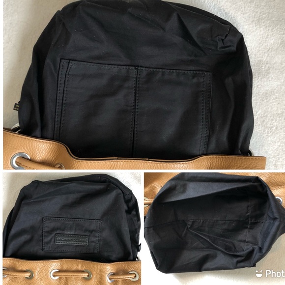 Rebecca Minkoff Fiona Bucket Bag in Soft Tan Pebbled Leather Silver Hardware - Picture 14 of 16